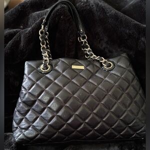 Kate Spade New York Gold Coast Maryanne Tote Black Quilted Shoulder Bag